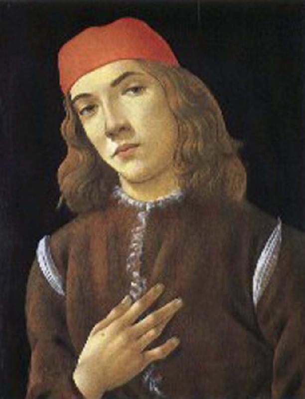 Sandro Botticelli Portrait of youth oil painting image